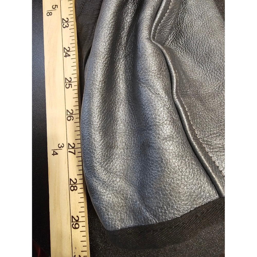 AGVSPORT Leather Motorcycle Racing Pants Black Silver Knee Sliders Size 44 - Picture 11 of 13